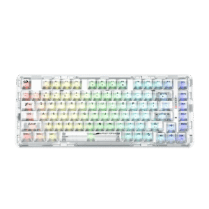 Teclado Redragon ELF PRO Black K649CTB RGB-PRO Wireless English - Blanco translúcido