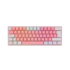 Teclado Mecánico Gamer Redragon FIZZ PRO Wireless. Spanish K616-RGB - PINK/WHITE